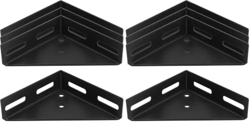 heneng 4 Pcs Corner Brace Brackets,7" x 7", Triangle Shelf Bracket,Max Load 264 lbs/Each,1/8" Thick (Pack of 2) - size: 9-5/8" x 7" x 7" (Pack of 2)