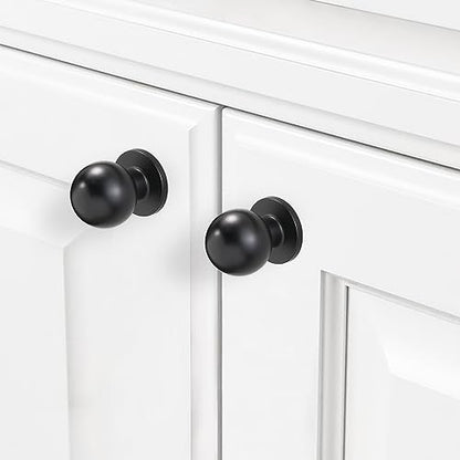 10 Pack Matte Black Kitchen Cabinet Knobs - color: Matte Black, size: Standard