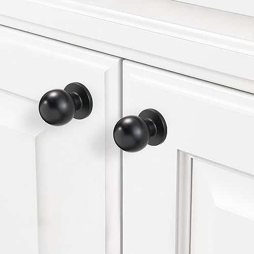 10 Pack Matte Black Kitchen Cabinet Knobs - color: Matte Black, size: Standard