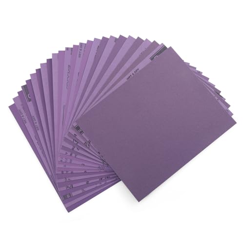 POLIWELL Wet Dry Sanding Sheets 25 PCS 9 x 11 Inch Purple Alumina - style: MIX
