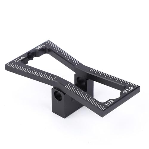Alloy Dovetail Making Jig Dovetail Joint Scriber,1:5 1:6 1:7 1:8 Slopes Dual-Side Marking Gauge,Black Woodworking Tool for DIY Wooden Joints