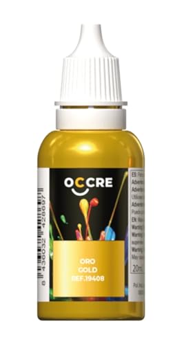 OcCre Premium Quality Satin Acrylic Paint, Primer and Stains for Display Models, Sold Individually (Gold 10 ml) - color: Gold 10 ml