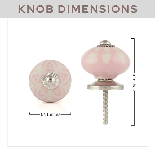 Kitchen Cabinet Knobs for Dresser Drawers - Pack of 12 - color: Pink