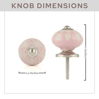 Kitchen Cabinet Knobs for Dresser Drawers - Pack of 12 - color: Pink