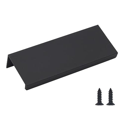 50 Pack Black Kitchen Cabinet Handles, Modern Finger Pulls - color: Black-50Pack, size: 3.15in(80mm) Overall Length