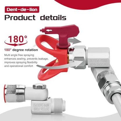 21Pcs Airless Paint Sprayer Gun Tip and Extension Pole Rod Set