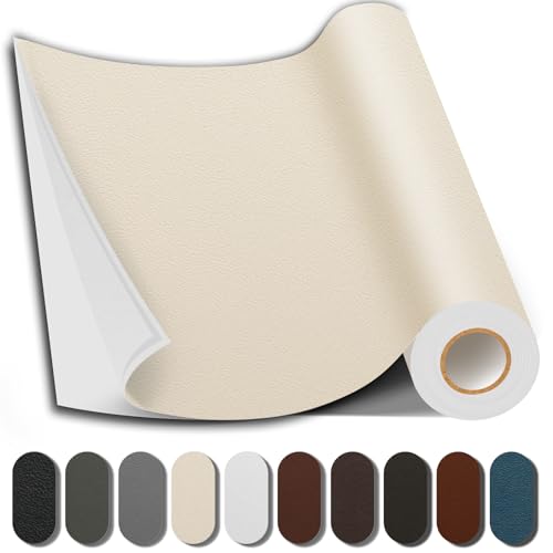 Shagoom Leather Repair Kits, Large Vinyl Repair Patch for Couches Furniture - color: Beige, size: 17X79 inch