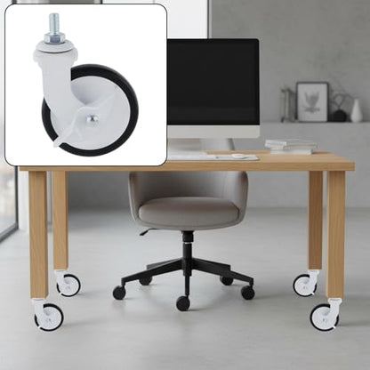 Semetall 3-inch Swivel Casters with PP Silent Wheels,4 Pack - style: A-300