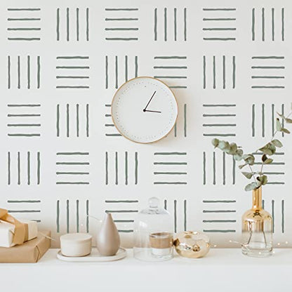 6 Pcs 14" Large Reusable Modern Boho Line Geometric Wall Stencils