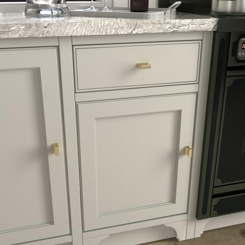 10 Pack Gold Cabinet Knobs Solid Kitchen Drawer Dresser Knobs - color: Gold, size: Single Hole