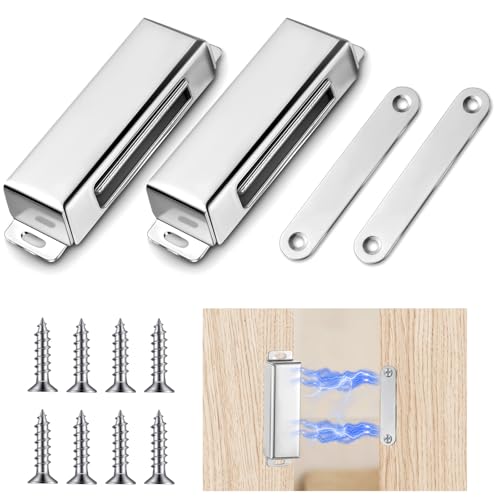 Yaocom 2 Pcs 150lb Stainless Steel Heavy Duty Magnets Door Catch,2.95 Inch - size: 2.95 inch