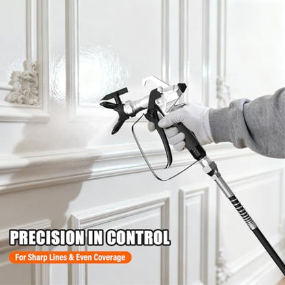 High-Pressure Electric Airless Paint Sprayer, Thinning-Free (Silver) - color: Silver