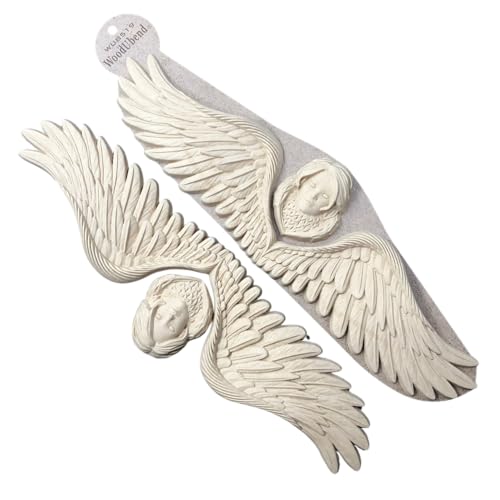 WoodUbend WUB0519 Pack of 2 Angels Heat Bendable & Flexible Wood Appliques 12x43cm - DIY Craft, Furniture & Home Decor - Easy to Apply & Paint - Versatile, Reusable & Durable Decorative Decals - size: WUB0519