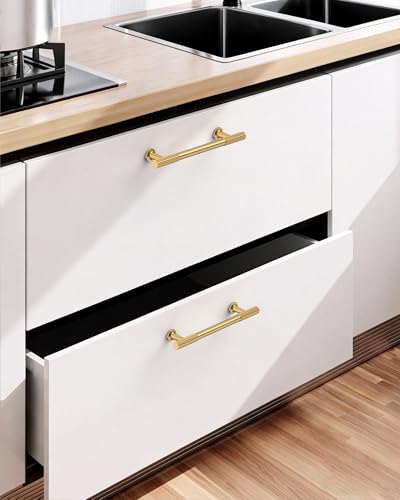 Champagne Bronze Cabinet Handles Kitchen Pulls 3 Inch 10 Pack - color: Champagne Bronze, size: Handle - 3"/76MM Hole Center