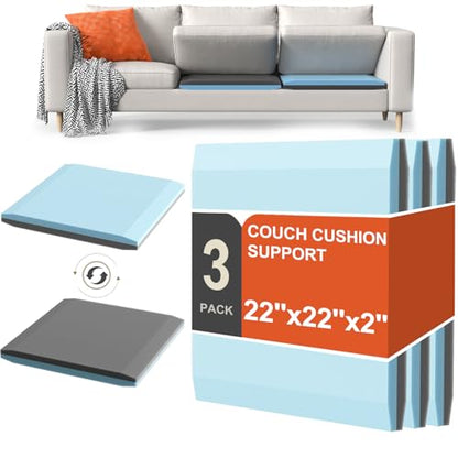 Couch Cushion Support for Sagging Cushions, 22''x22''x2 40D&35D