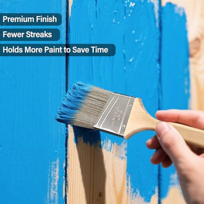 Great Andrew 10 Pack Paint Brushes Bulk 1" 1.5" 2" 2.5" 3" Angled - size: 10 PCS, 1/1.5/2/2.5/3"