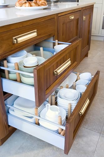Goo-Ki 6 Pack Champagne Bronze Cup Pulls for Cabinet Zinc Alloy Kitchen Hardware,7-1/2 Inch Hole Center Channing Bin Cup Drawer Pull Handles - color: Champagne Bronze, size: 7-1/2 Inch Hole Center
