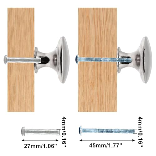 16 Pcs Brushed Nickel Cabinet Knobs, Silver Dresser Knob Kitchen Drawer Knobs, Single Hole Cupboard Door Knob Dresser Drawer Pulls Handles - color: Brushed Nickel, size: 16 Pack