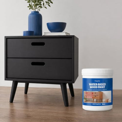 Wood Furniture Paint, Black, 32 fl oz - color: Black, size: 32 Fl Oz (Pack of 1)