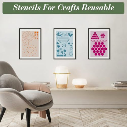 Diary Planning Stencils for Crafts Reusable 20Pcs Stencils(7.8X5.5 Inch) - color: Diary 2