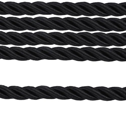 10 Yards / 1cm Twisted Rope Cord Trim Nylon Rope Thread String for DIY,Home Decor,Sofa Furniture Decoration- (Black, 10 Yard) - style: black