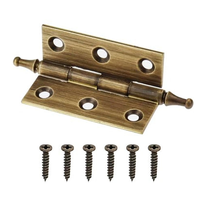 2 Inch Folding Butt Hinges, Brushed Bronze, 2Pcs - color: Brushed Bronze, size: 2 Inches