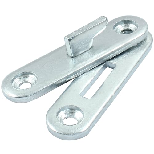 Hordion 4 Sets 3" Bed Rail Fasteners, Wood Bed Rail Fittings Furniture Bed Frame Hardware (Pack of 2) - size: 3 Inch (Pack of 2)
