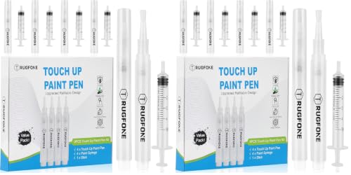 Touch Up Paint Pen 4 Paint Touch Up Pens Fillable Brush Refillable for Walls Wall Repair Funiture Cabinet Wood Floor Window 6ML 9Pcs Set (Pack of 2) - size: 8 Pack