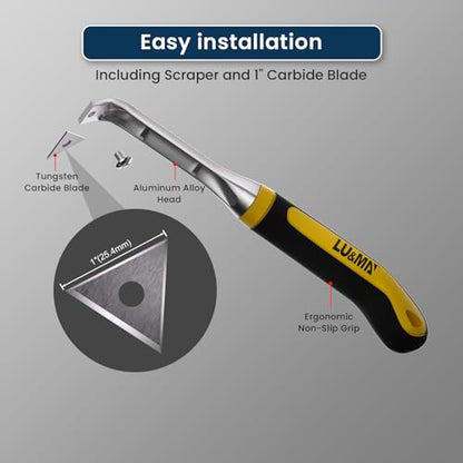 LU&MN Carbide Scraper Tool, 1-Inch Tungsten Carbide Triangular Blade - style: 1"Triangle
