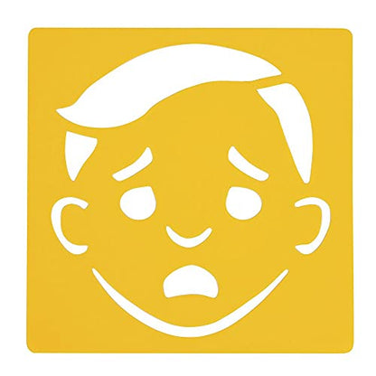 Emotional Stencils Set of 6, Homeschool, Home School Use - style: Emotions 6PK