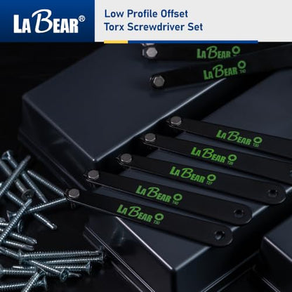 LABEAR 5-Piece EDC Low Profile Offset Torx Screwdriver Set, T20-T40 - size: TORX