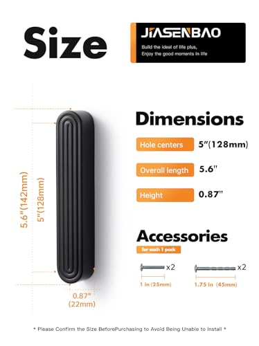 5 Pack Black Cabinet Pulls 5" Hole Center Drawer Pulls Circle Bathroom Dresser Handles Hardware Zinc Alloy - color: Black, size: 5 Inch Hole Centers