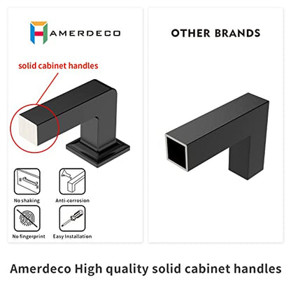 Amerdeco 10 Pack Brushed Satin Nickel Cabinet Pulls - 5 Inch(128MM) Hole Centers Kitchen Handles - Drawer Pulls - ZH0019 - color: Brushed Satin Nickel, size: 5" Hole Center