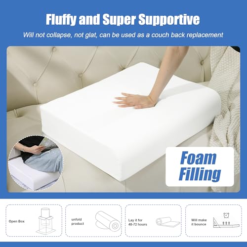 ROYALAY High Density Foam Couch Back Cushions Replacement Back Pillow Sofa Waist Cushion Stuffing Fill Supportive Back Pillow 1 Pack, Supportive Lumbar Support Pillow for Sofa, Couch-32 x18 - size: 32"x18.4"x5"