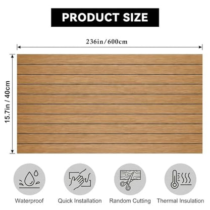 3D Wall Panels Peel and Stick – 15.74" x 236" PVC Faux Texture Wall Covering, Self Adhesive Waterproof DIY Accent Wall for Living Room, Bedroom, Sofa Background & Kitchen Backsplash, Covers 25.8 sq.ft - color: B, size: 15.7" x 236"