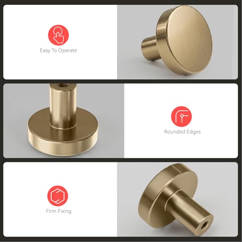 homdiy 25 Pack Champagne Bronze Cabinet Knobs Closet Knobs - color: Champagne Bronze