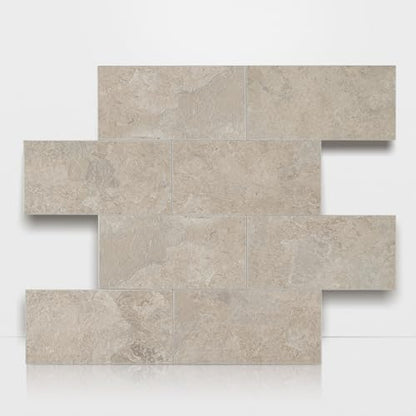 10 Sheet Stone Beige Peel and Stick Backsplash, 11.8'’x 11.8'' Luxury Ceramic Look Self Stick Subway Tiles, Waterproof Peel and Stick Wall Tiles for Kitchen and Bathrrom - color: Stone Beige