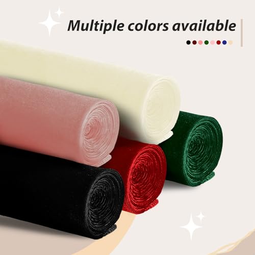 KKJIAF 2 Yard Black Stretch Velvet Fabric 60" Wide for DIY Crafts - color: Black, size: 2 Yard