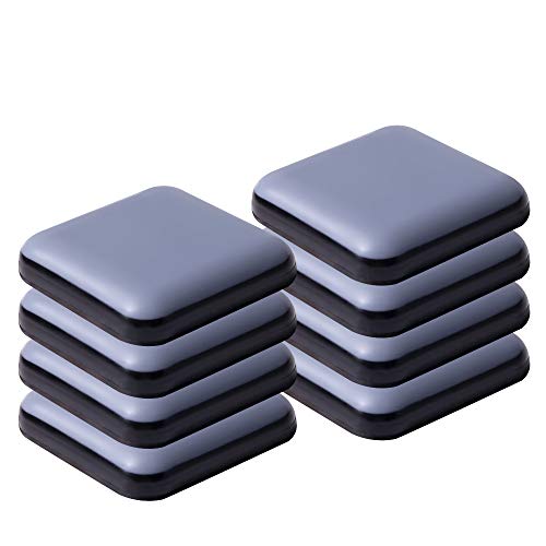 Furniture Sliders for Carpet and Hardwood Floors Adhesive Furniture Glides Sliders，Self-Stick (Teflon) Furniture Sliders Pad（8，square-30mm, 1-1/5in） - size: square30mm