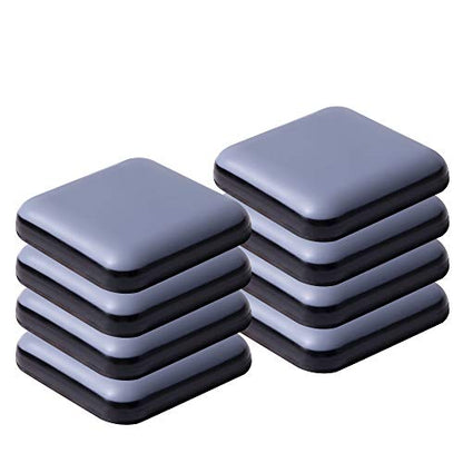 Furniture Sliders for Carpet and Hardwood Floors Adhesive Furniture Glides Sliders，Self-Stick (Teflon) Furniture Sliders Pad（8，square-30mm, 1-1/5in） - size: square30mm