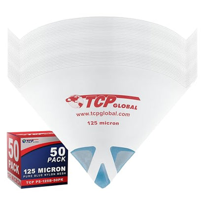 TCP Global - 125 Micron Filter Tips Ultra-Fine Paint Strainer, 50 Pack