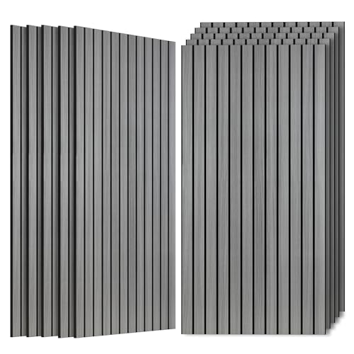 Acoustic Wall Panels, 10 Pack Sound Panels, 47.2”x23.6”,Gray Oak - color: Gray Oak, size: 10 PACK