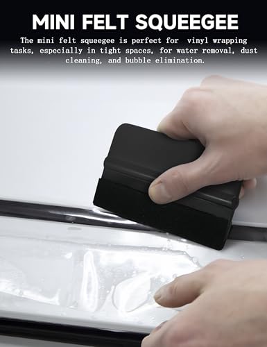 Window Tint Kit, Auto Vinyl Wrap Tools– Craft Knife with 5 Replacement Blades, Window Tinting Squeegee, Ideal for Car Window Tint, Decorative Film and Wallpaper Application