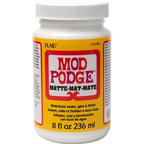 Mod Podge Matte Sealer, Glue & Finish: All-in-One Craft Solution- Quick Dry, Easy Clean, for Wood, Paper, Fabric & More. Non-Toxic - Craft with Confidence, Made in USA, 8 oz., Pack of 1 - size: 8 fl oz