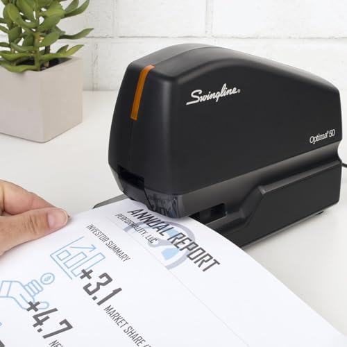 Swingline Electric Stapler Value Pack, 50 Sheet Capacity, Includes Optima 50 Stapler, 5000 Staples and Staple Remover (48209), 50 Sheet (Pack of 2) - size: 50 Sheet, style: Full Strip (Pack of 2)
