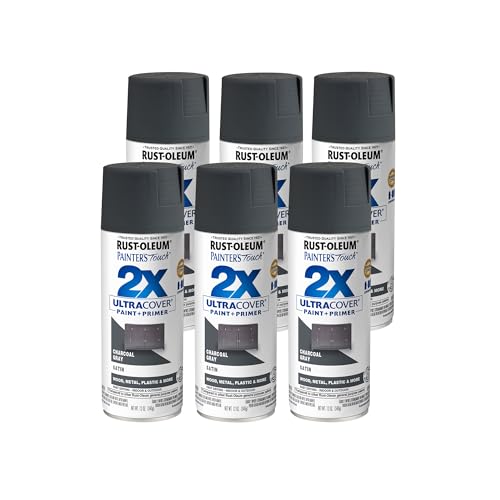 Rust-Oleum Painter's Touch 2X Ultra Cover Spray Paint, Satin Charcoal Gray