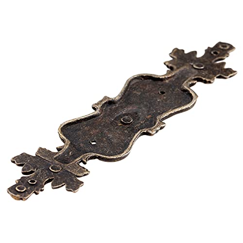 dophee 4 Pack Retro Decorative Corners Bracket Metal Appliques, 3.94"x0.91"