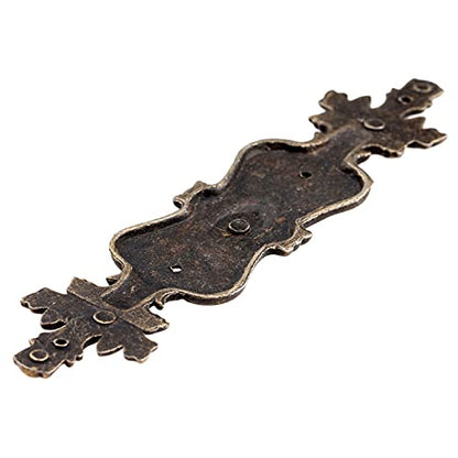 dophee 4 Pack Retro Decorative Corners Bracket Metal Appliques, 3.94"x0.91"