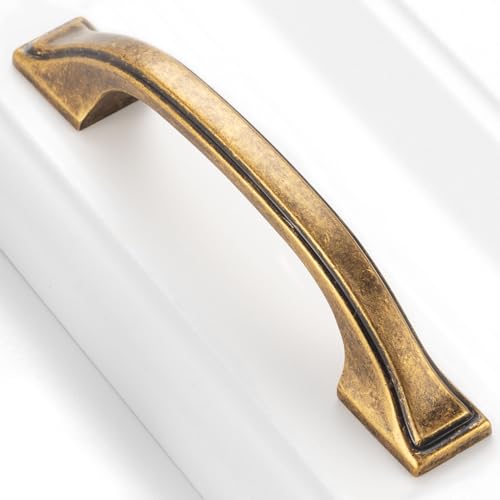 Antique Brass Cabinet Pulls 3 Inch Brass Drawer Pulls 10 Pack 8222 - color: Antique Brass, size: 3 Inches, style: 10 Pack Arch Pull