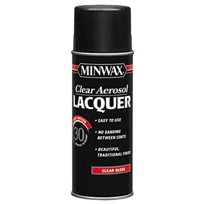 Minwax 15200 Gloss Brushing Lacquer Spray, Clear, 12.25-Ounce - size: 12.25 fl oz, style: Gloss